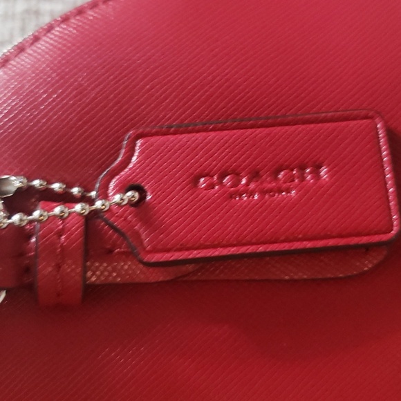 Coach Peyton Leather Mini Handbag New Red 🥳 + Free gft - Picture 6 of 15